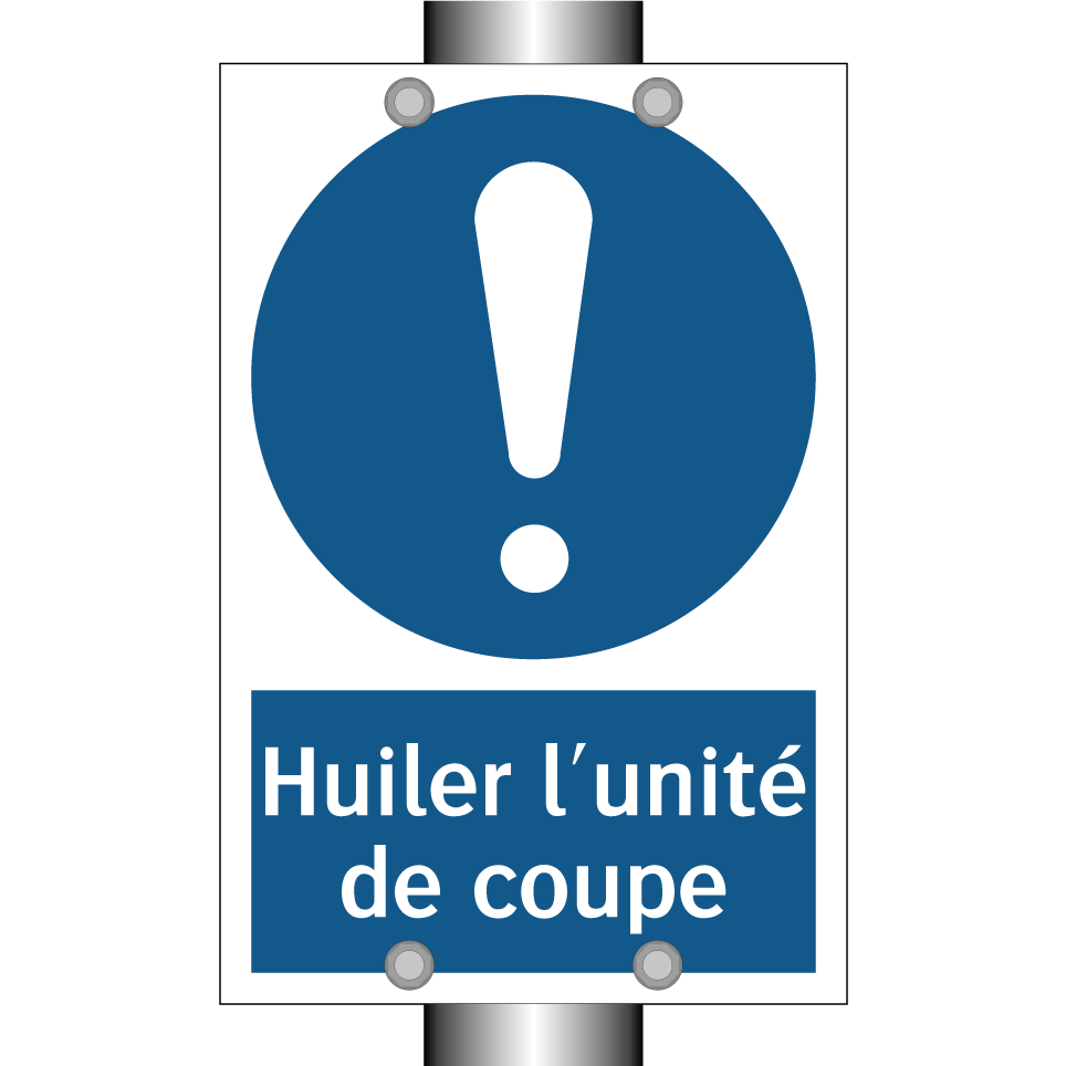 Huiler l'unité de coupe