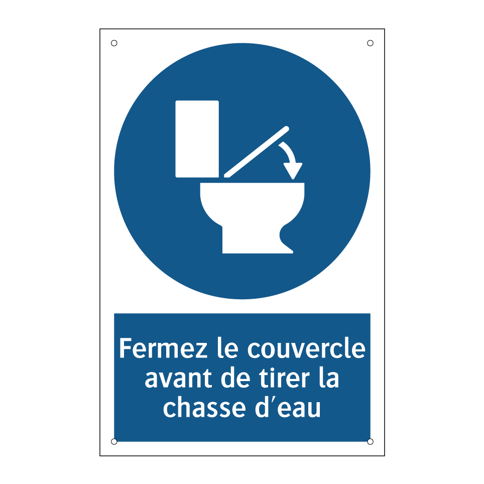 Fermez le couvercle avant de tirer la chasse d'eau