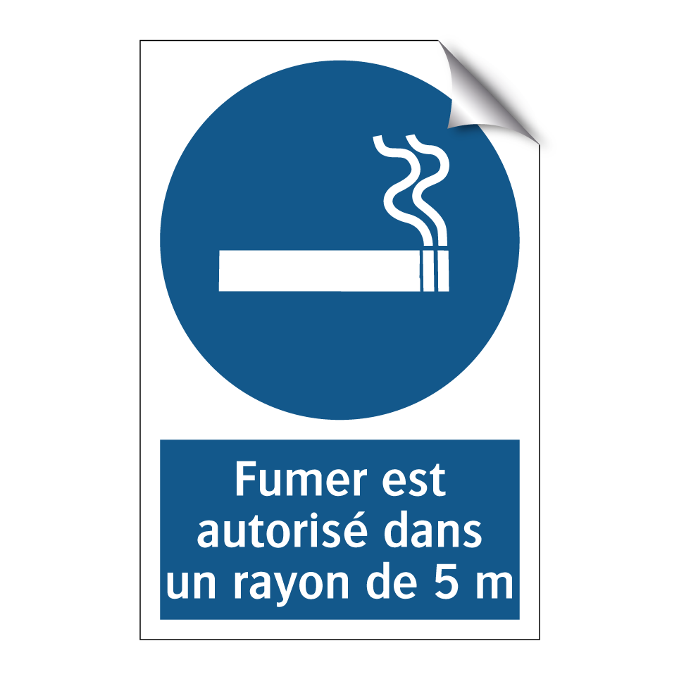 Fumer est autorisé dans un rayon de 5 m