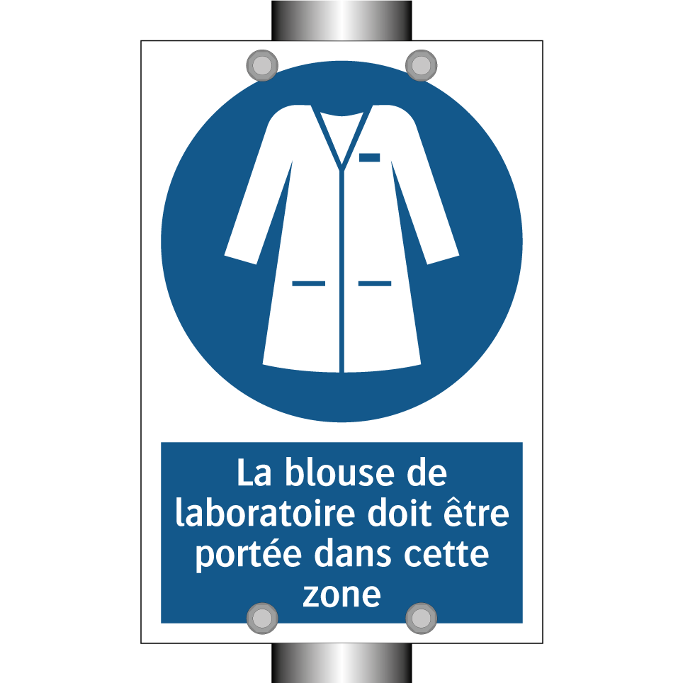 La blouse de laboratoire doit être portée dans cette zone