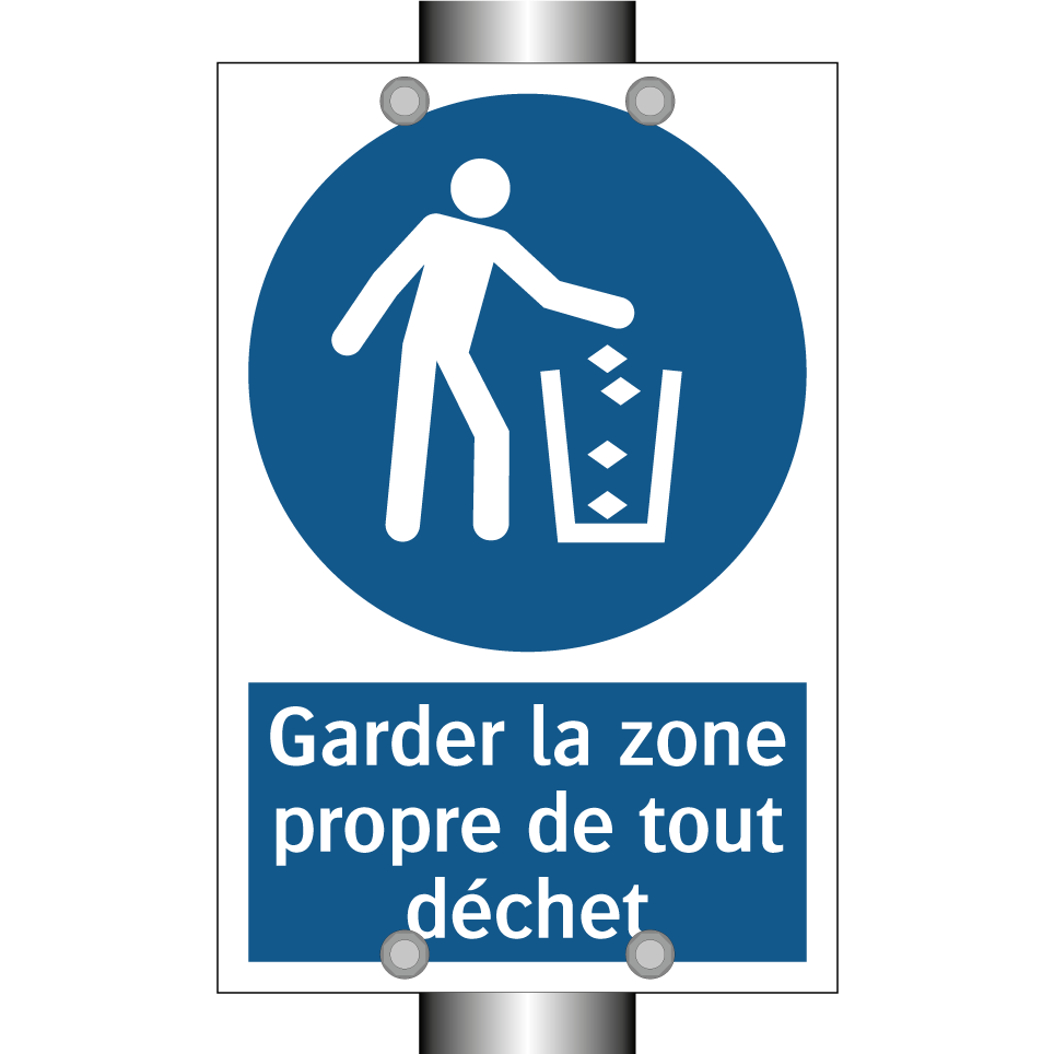 Garder la zone propre de tout déchet