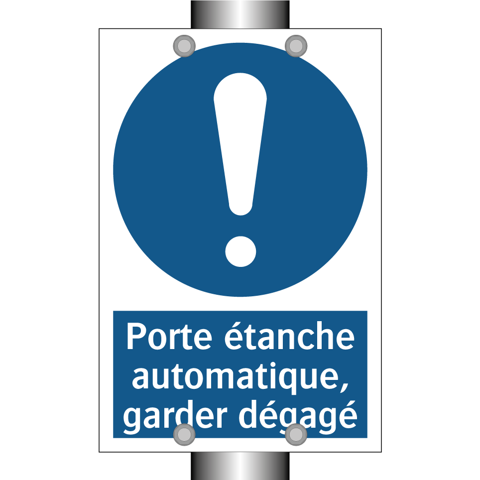 Porte étanche automatique, garder dégagé