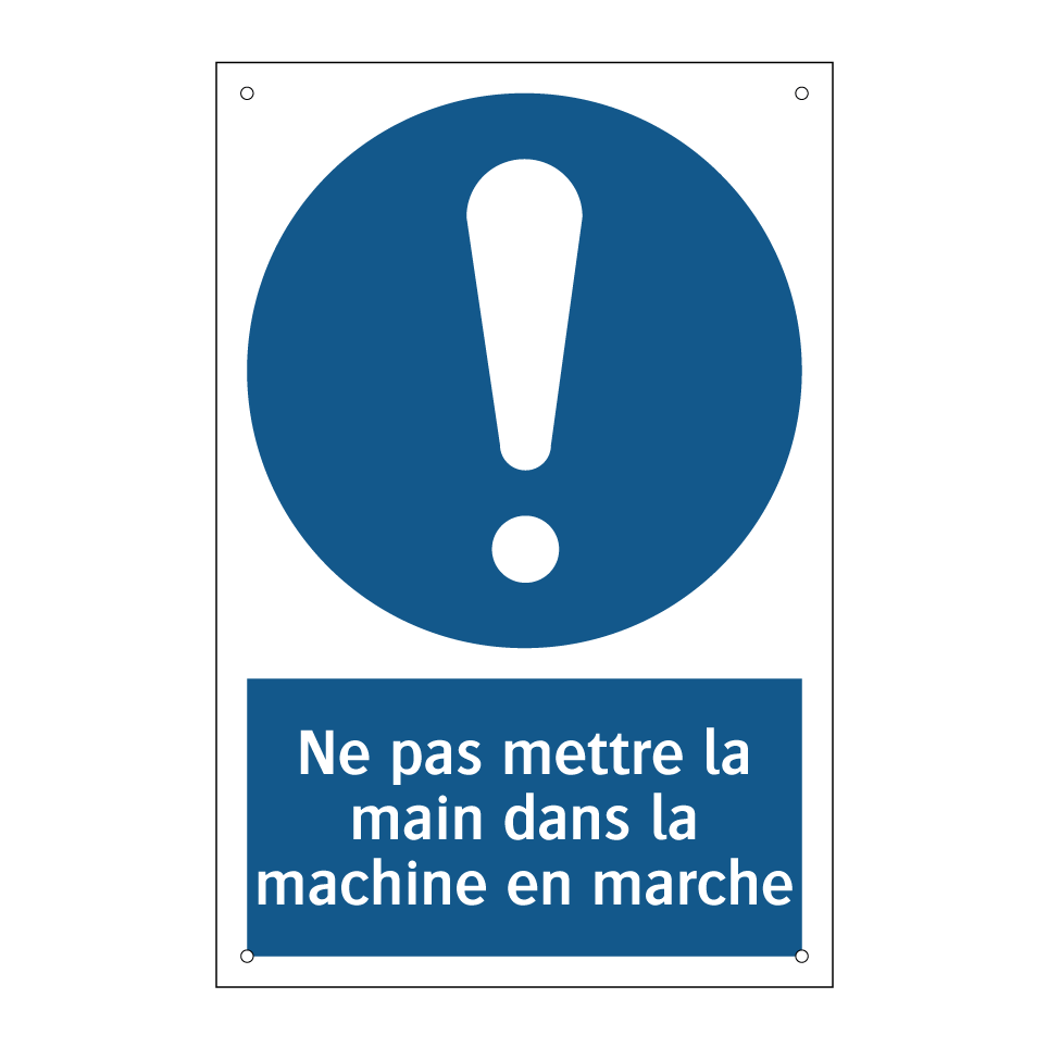 Ne pas mettre la main dans la machine en marche