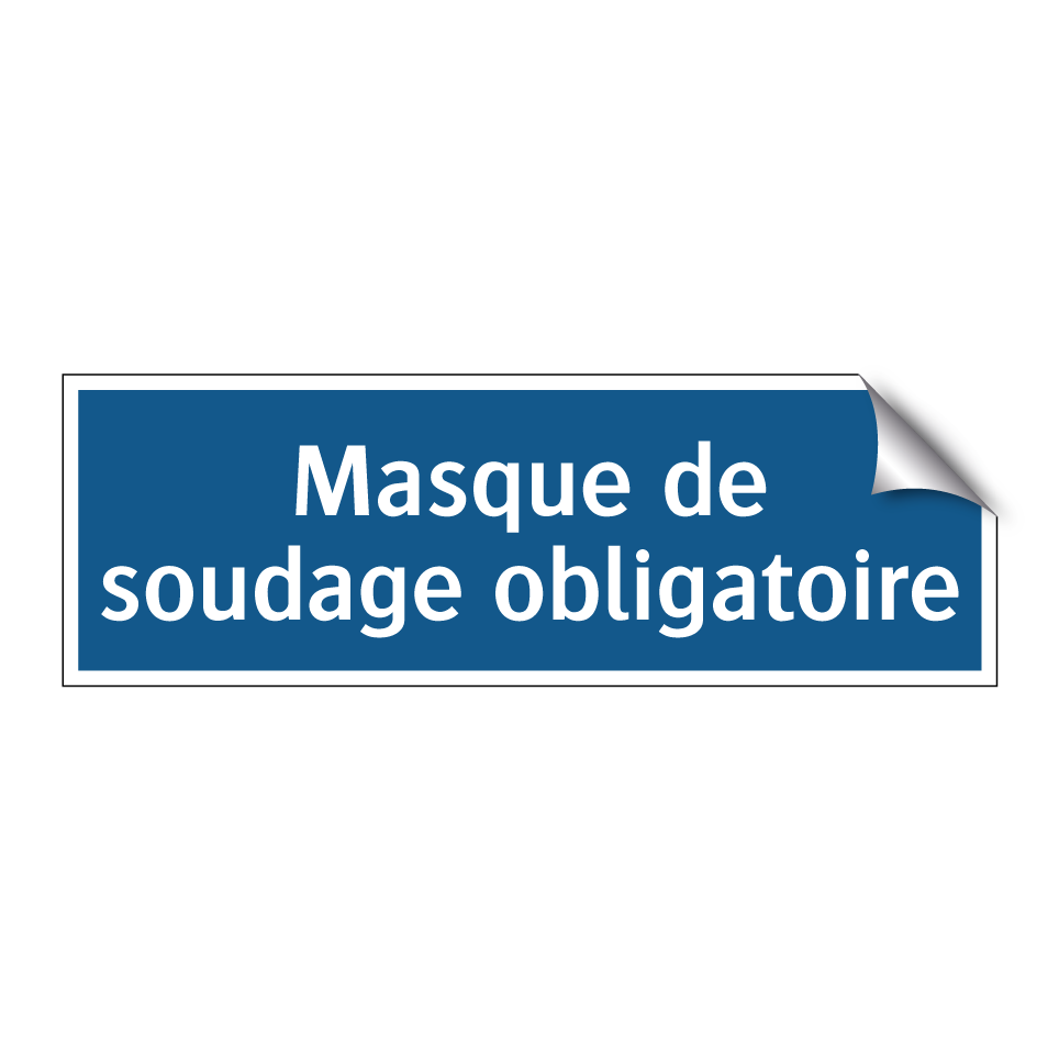 Masque de soudage obligatoire