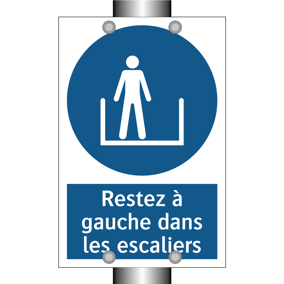 Restez à gauche dans les escaliers