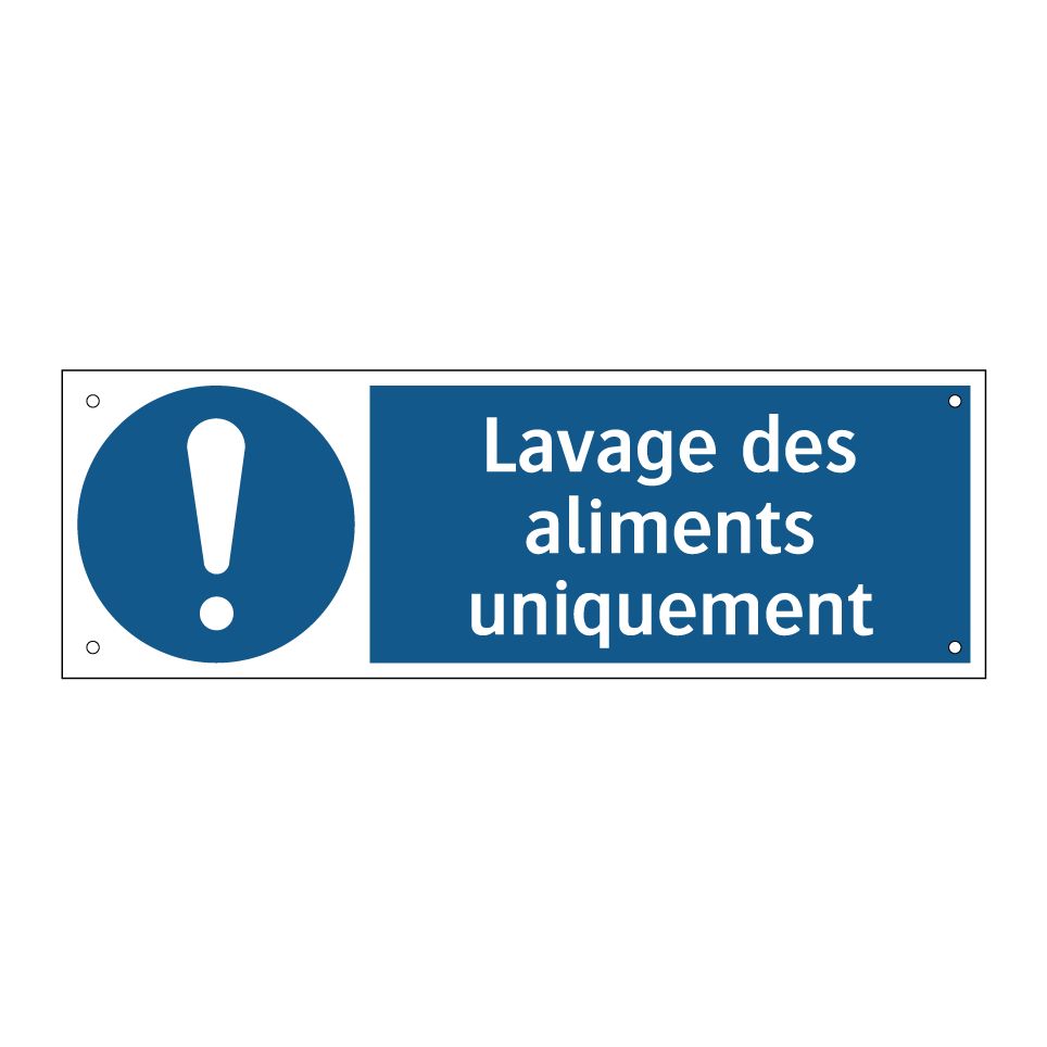 Lavage des aliments uniquement
