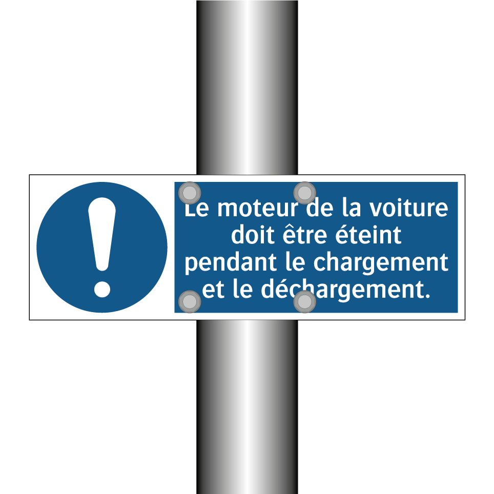 Le moteur de la voiture doit être éteint pendant le chargement et le déchargement.