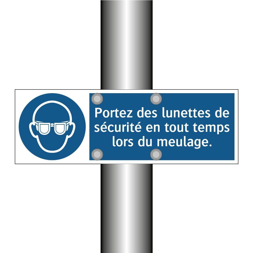 Portez des lunettes de sécurité en tout temps lors du meulage.