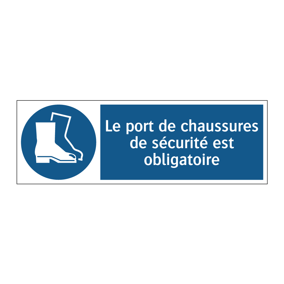 Le port de chaussures de sécurité est obligatoire