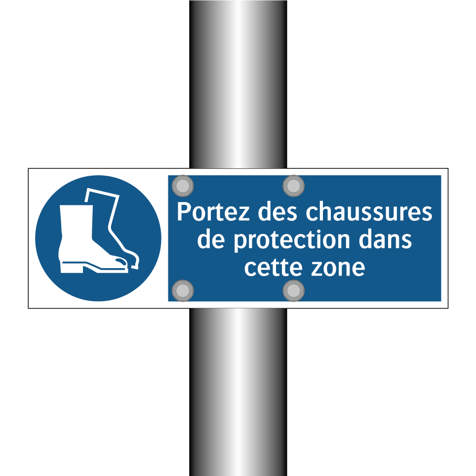 Portez des chaussures de protection dans cette zone