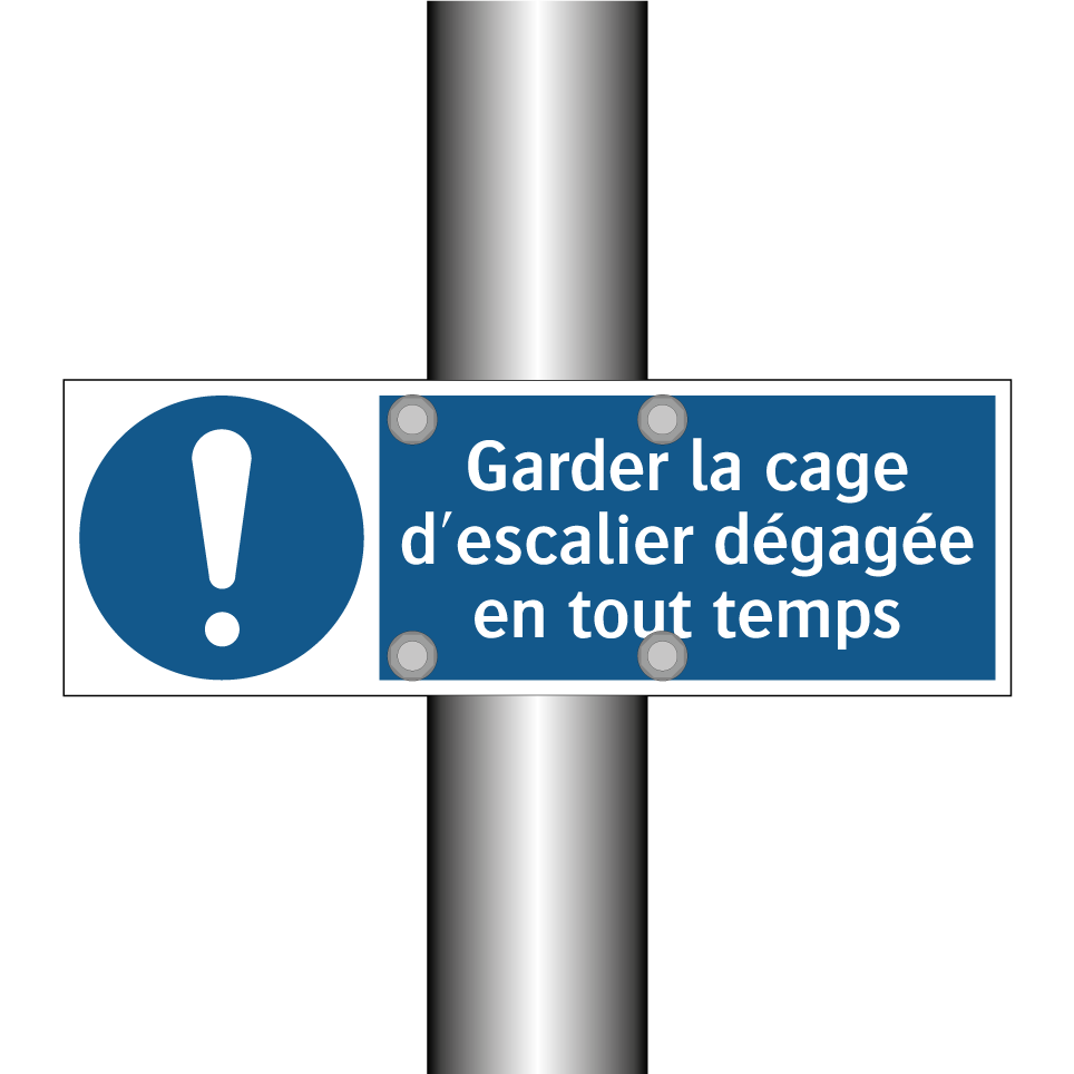 Garder la cage d'escalier dégagée en tout temps