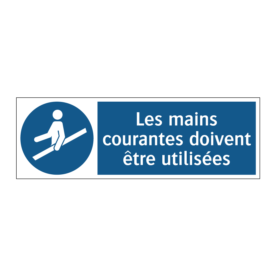 Les mains courantes doivent être utilisées