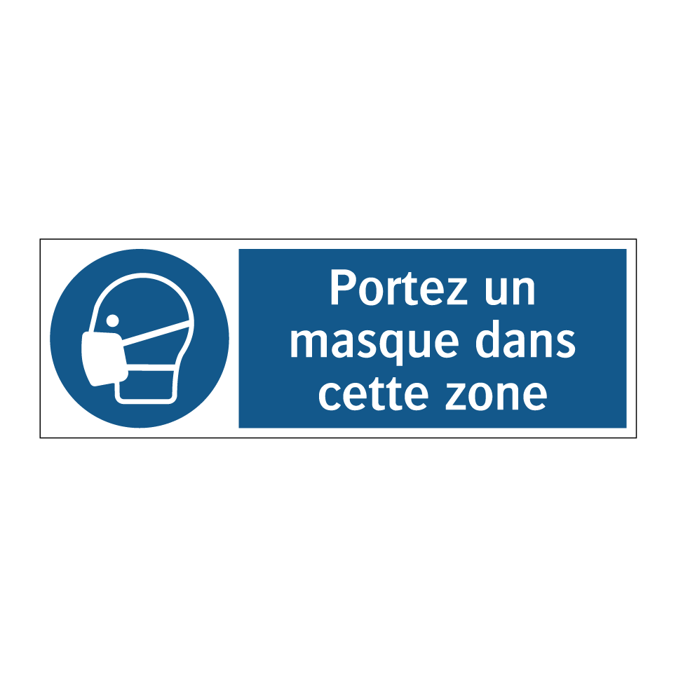 Portez un masque dans cette zone