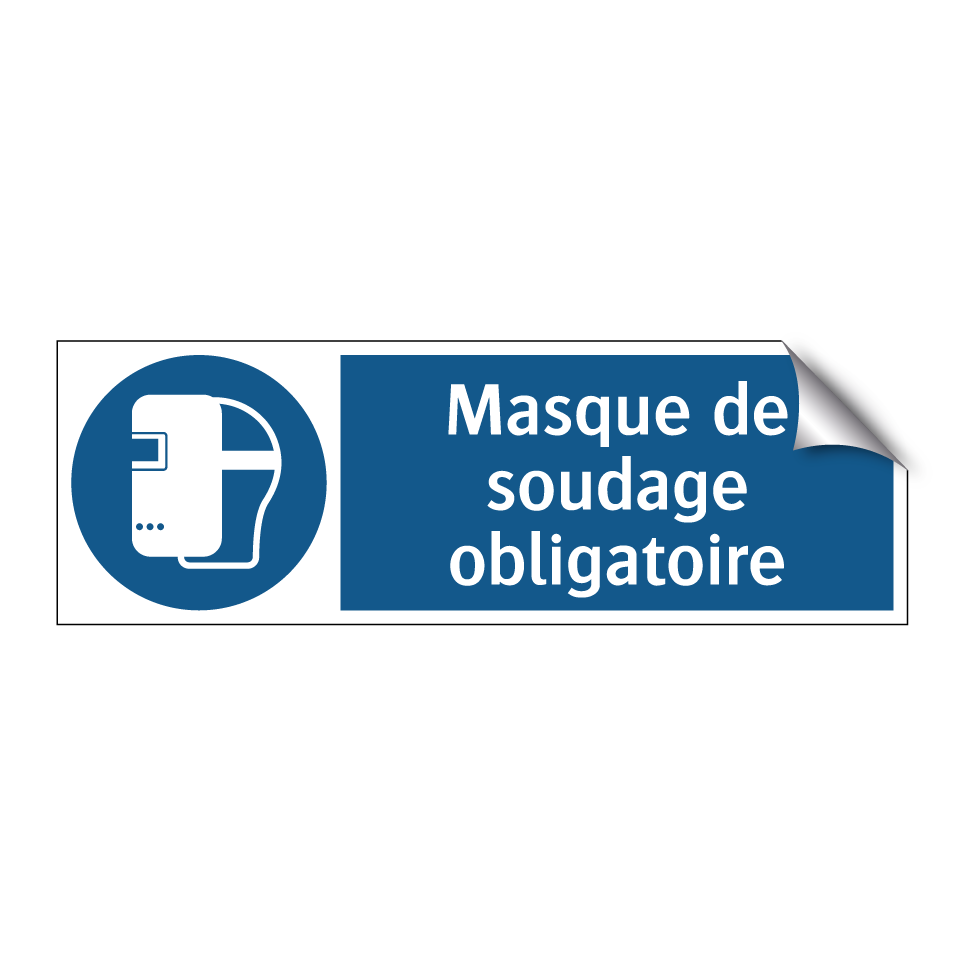 Masque de soudage obligatoire