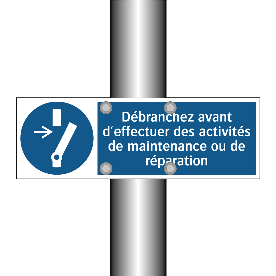 Débranchez avant d'effectuer des activités de maintenance ou de réparation