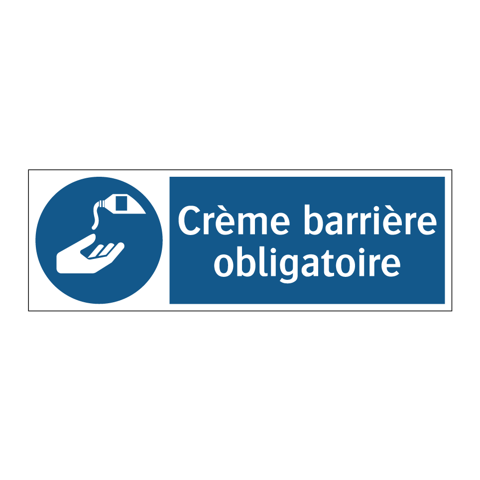 Crème barrière obligatoire