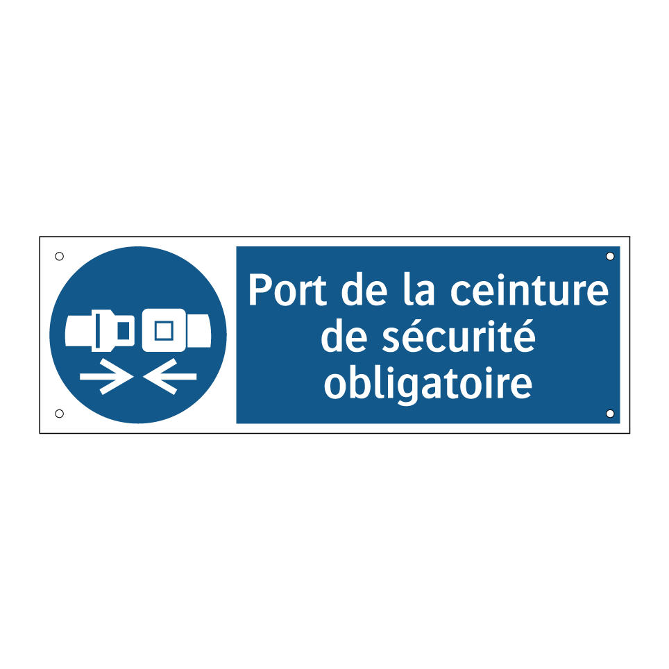 Port de la ceinture de sécurité obligatoire
