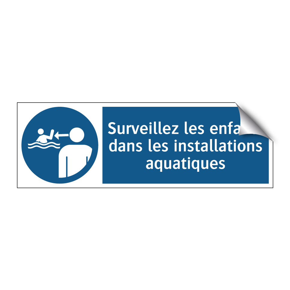 Surveillez les enfants dans les installations aquatiques