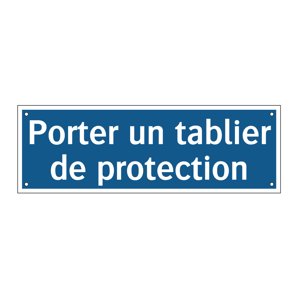 Porter un tablier de protection