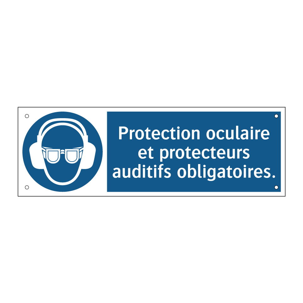 Protection oculaire et protecteurs auditifs obligatoires.