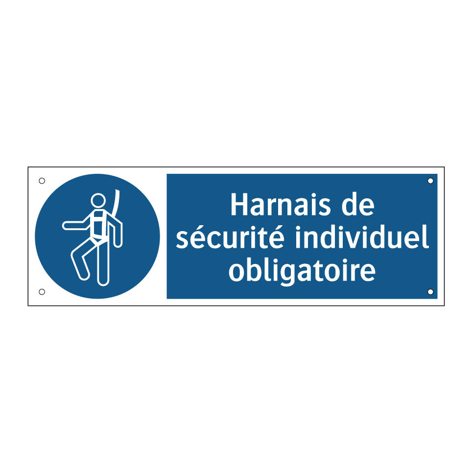 Harnais de sécurité individuel obligatoire