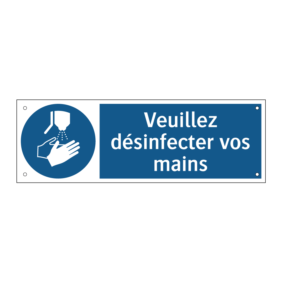 Veuillez désinfecter vos mains