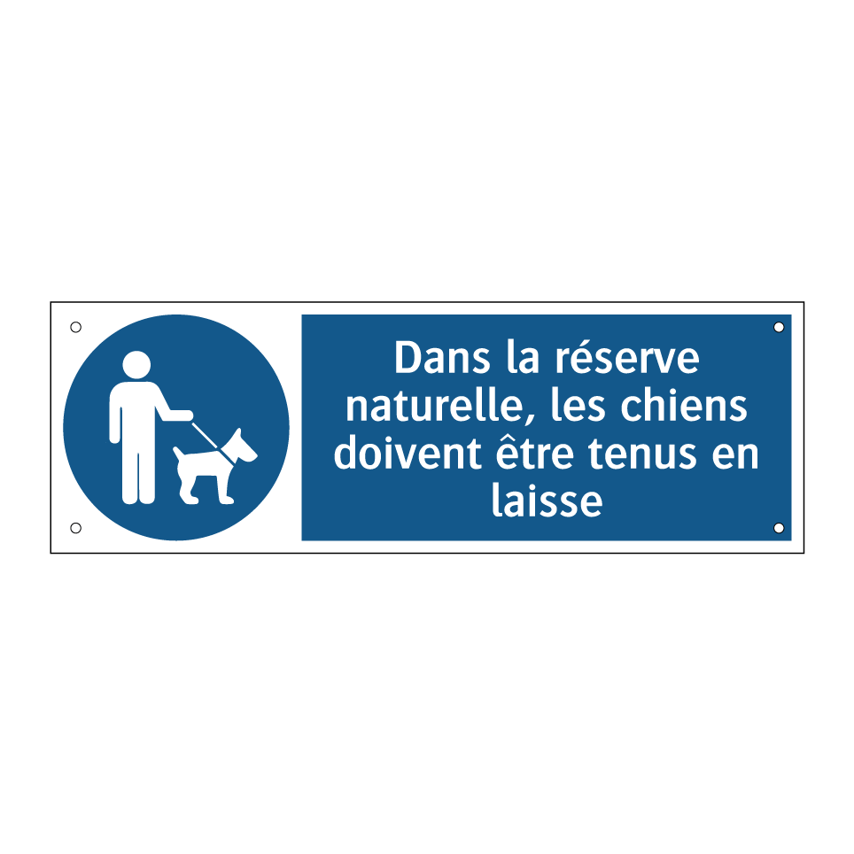 Dans la réserve naturelle, les chiens doivent être tenus en laisse