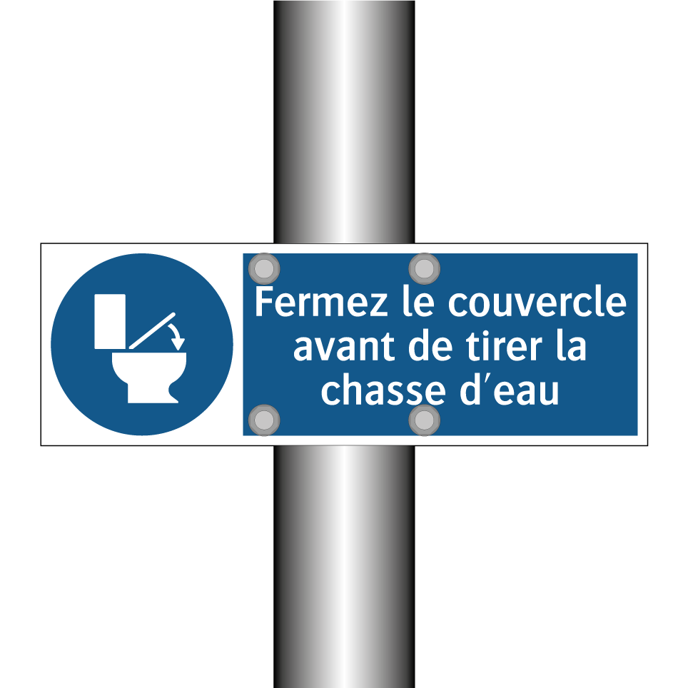 Fermez le couvercle avant de tirer la chasse d'eau