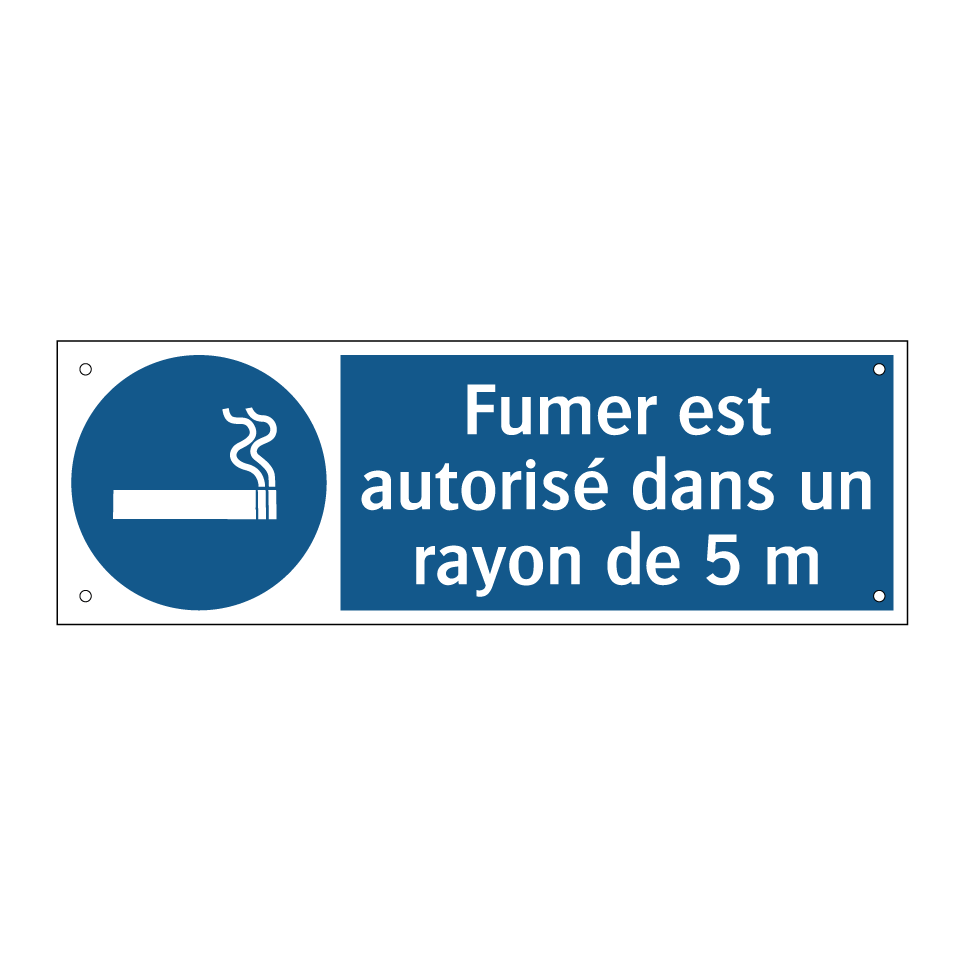 Fumer est autorisé dans un rayon de 5 m
