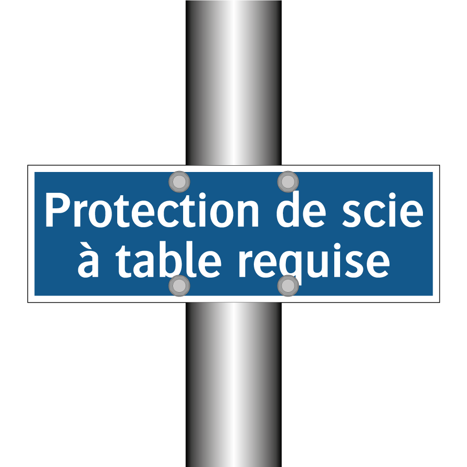 Protection de scie à table requise