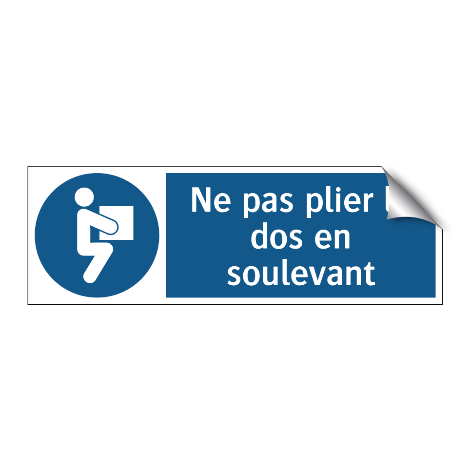 Ne pas plier le dos en soulevant