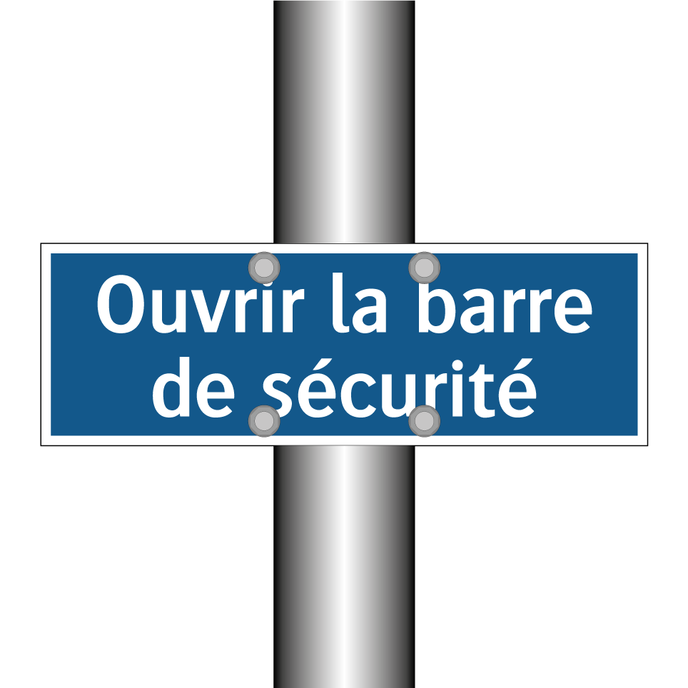 Ouvrir la barre de sécurité