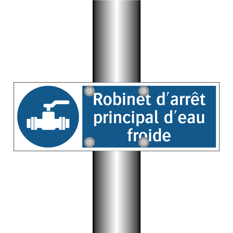 Robinet d'arrêt principal d'eau froide