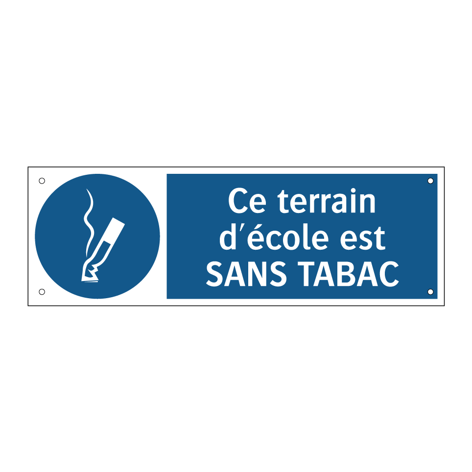 Ce terrain d'école est SANS TABAC