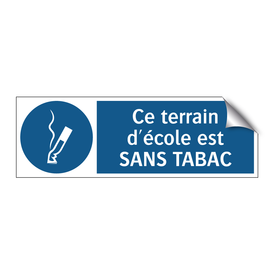 Ce terrain d'école est SANS TABAC