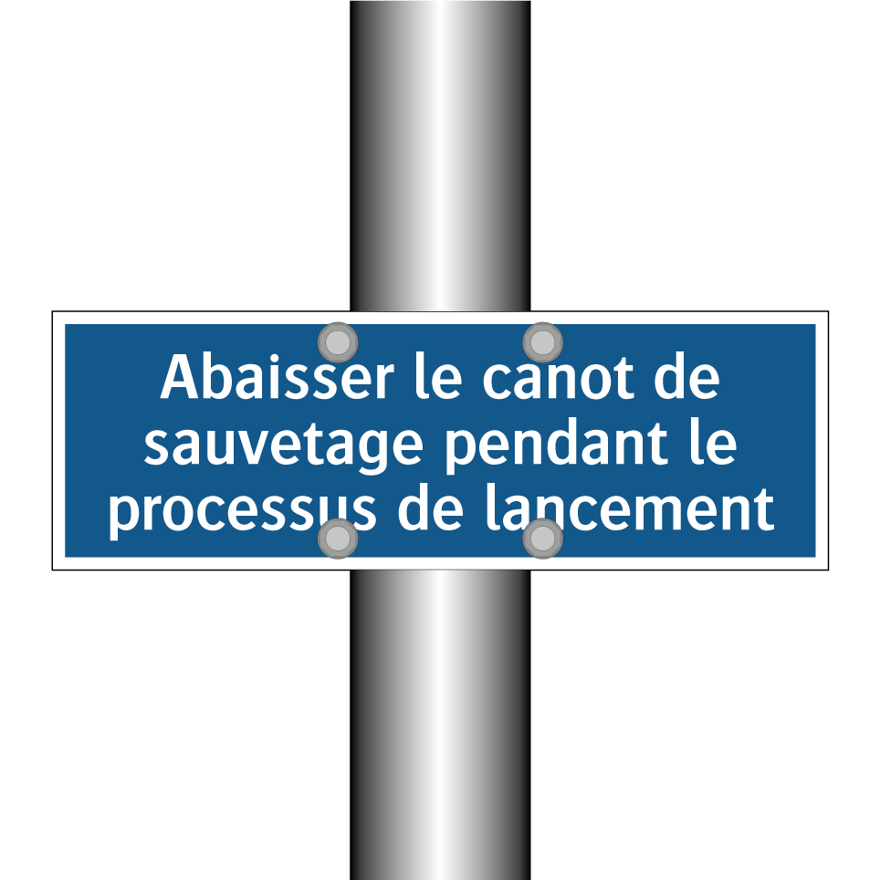 Abaisser le canot de sauvetage pendant le processus de lancement
