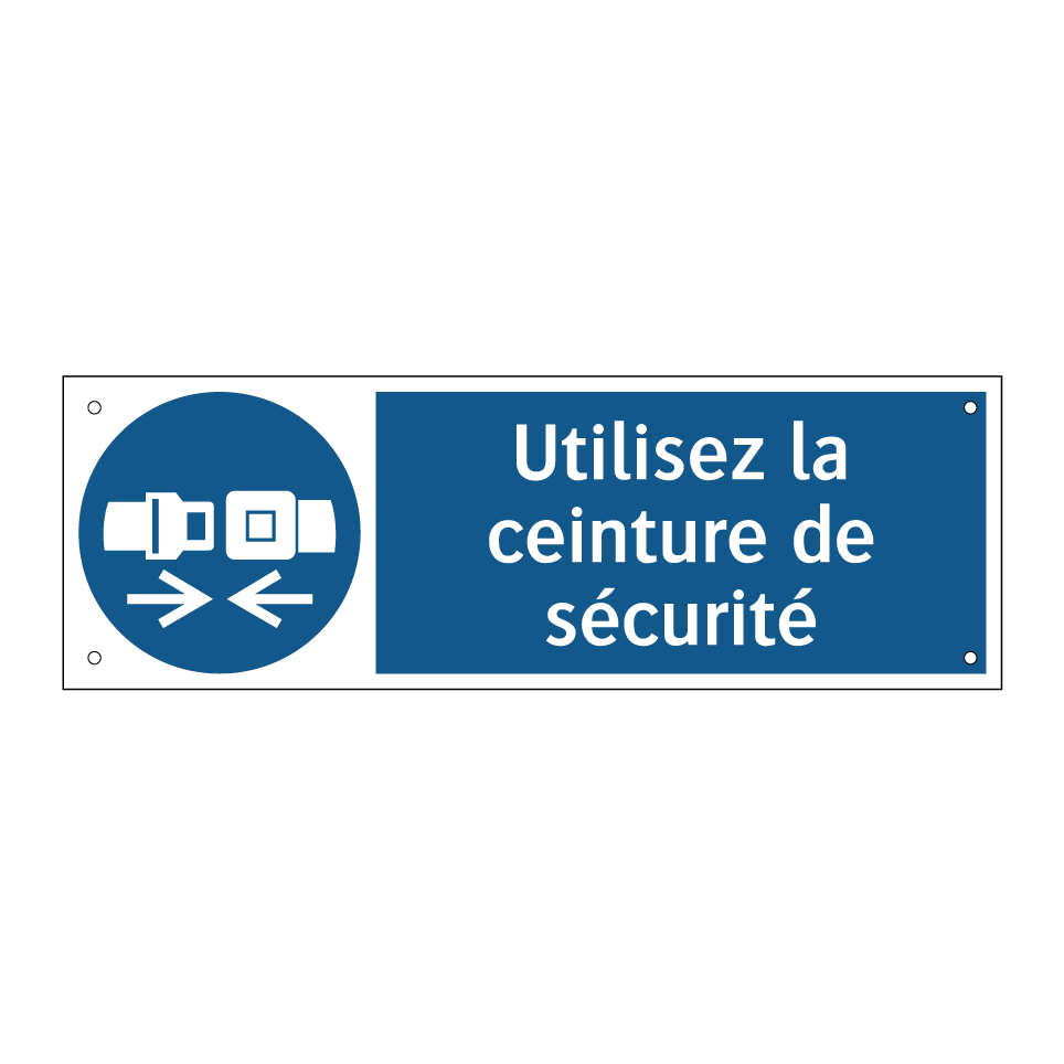 Utilisez la ceinture de sécurité