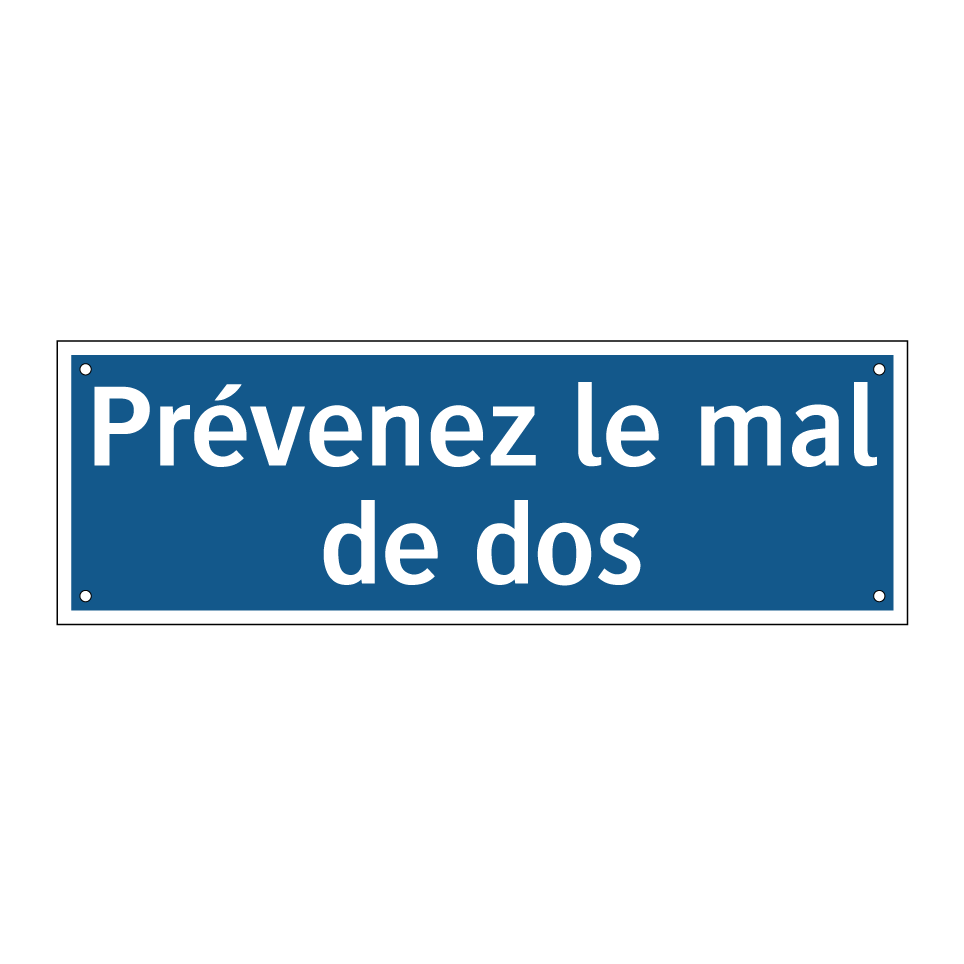 Prévenez le mal de dos