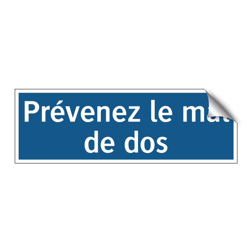 Prévenez le mal de dos