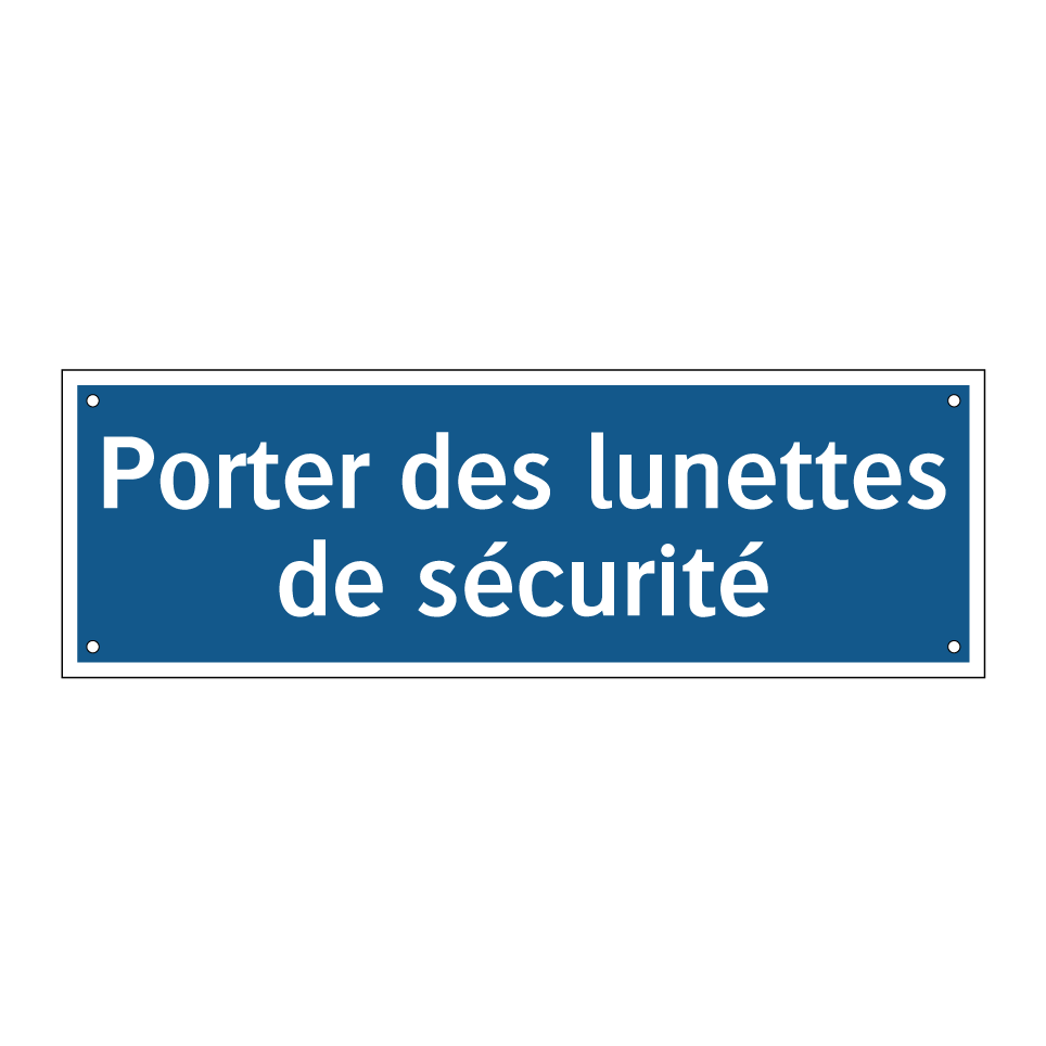 Porter des lunettes de sécurité
