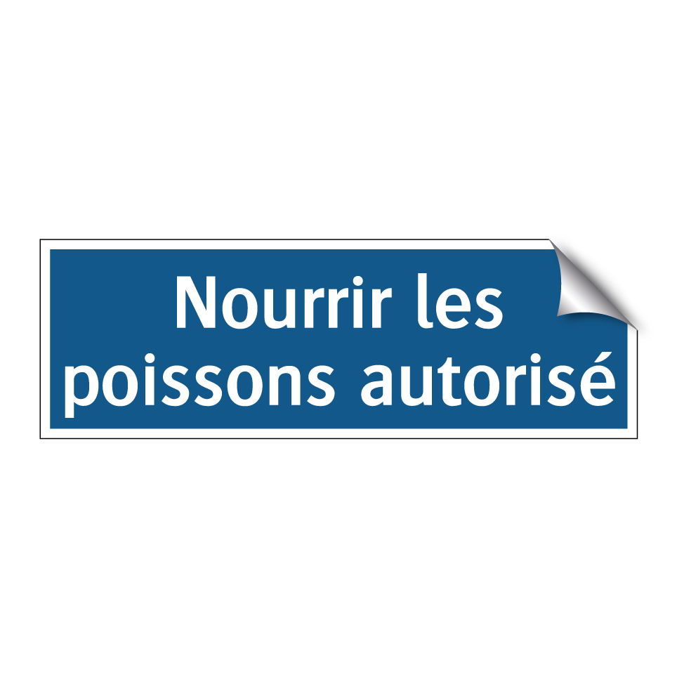 Nourrir les poissons autorisé