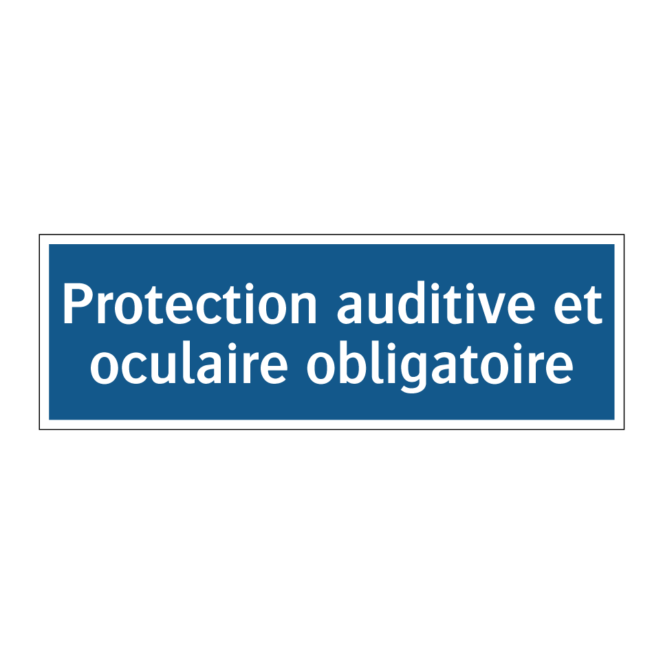 Protection auditive et oculaire obligatoire