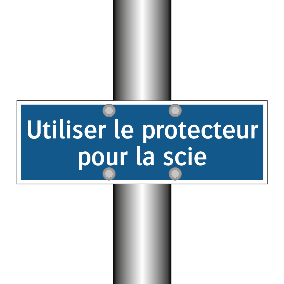 Utiliser le protecteur pour la scie