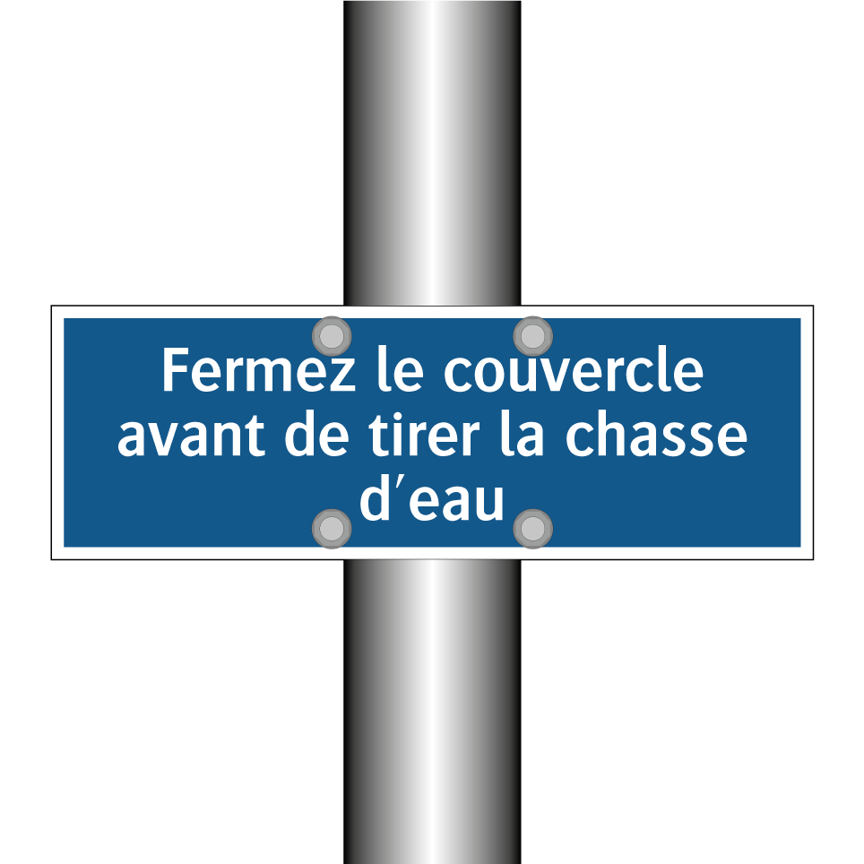 Fermez le couvercle avant de tirer la chasse d'eau