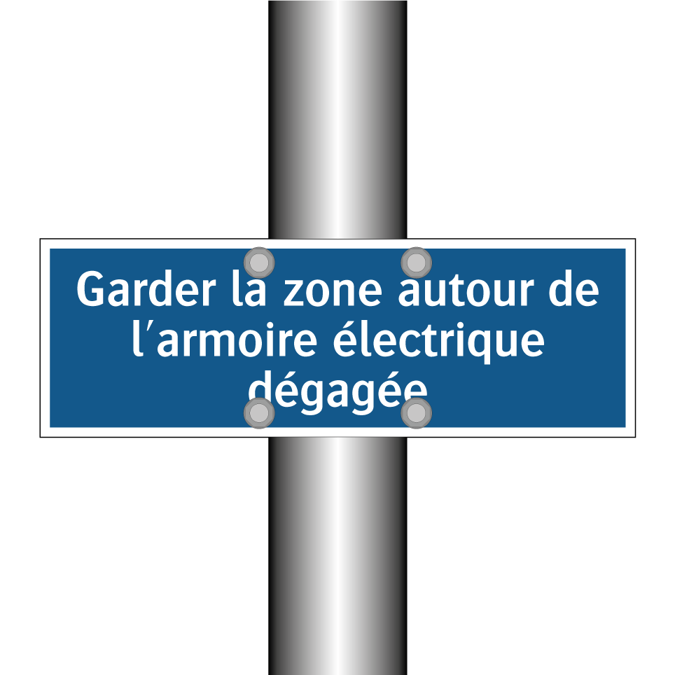 Garder la zone autour de l'armoire électrique dégagée