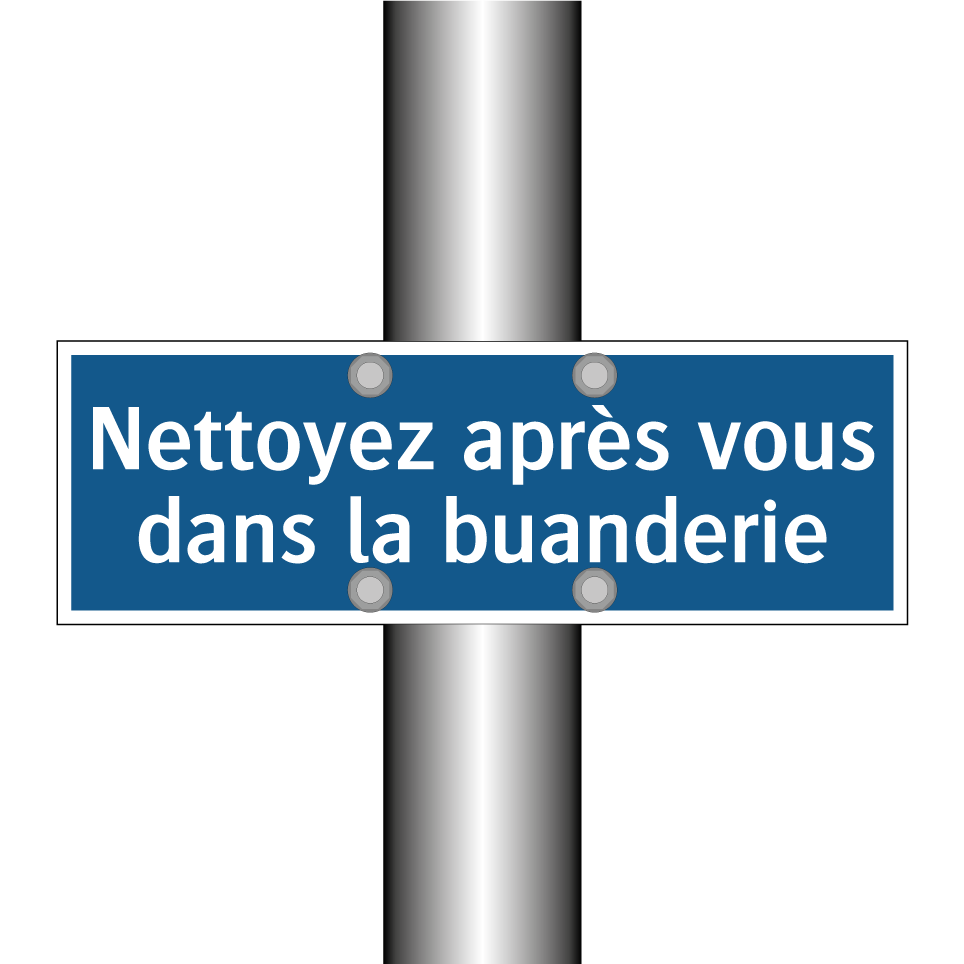 Nettoyez après vous dans la buanderie