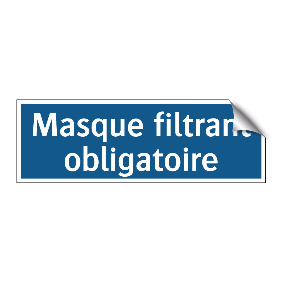 Masque filtrant obligatoire