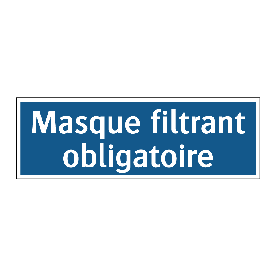 Masque filtrant obligatoire