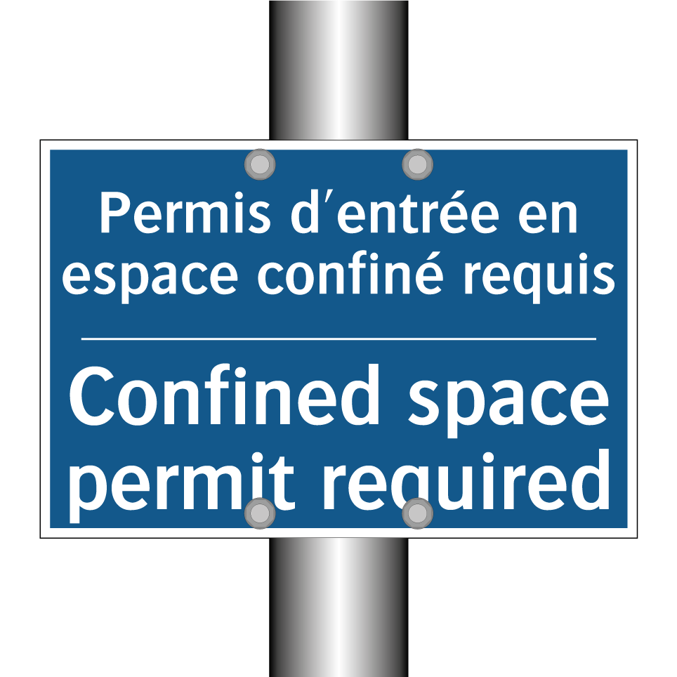Permis d'entrée en espace confiné  /.../ - Confined space permit required