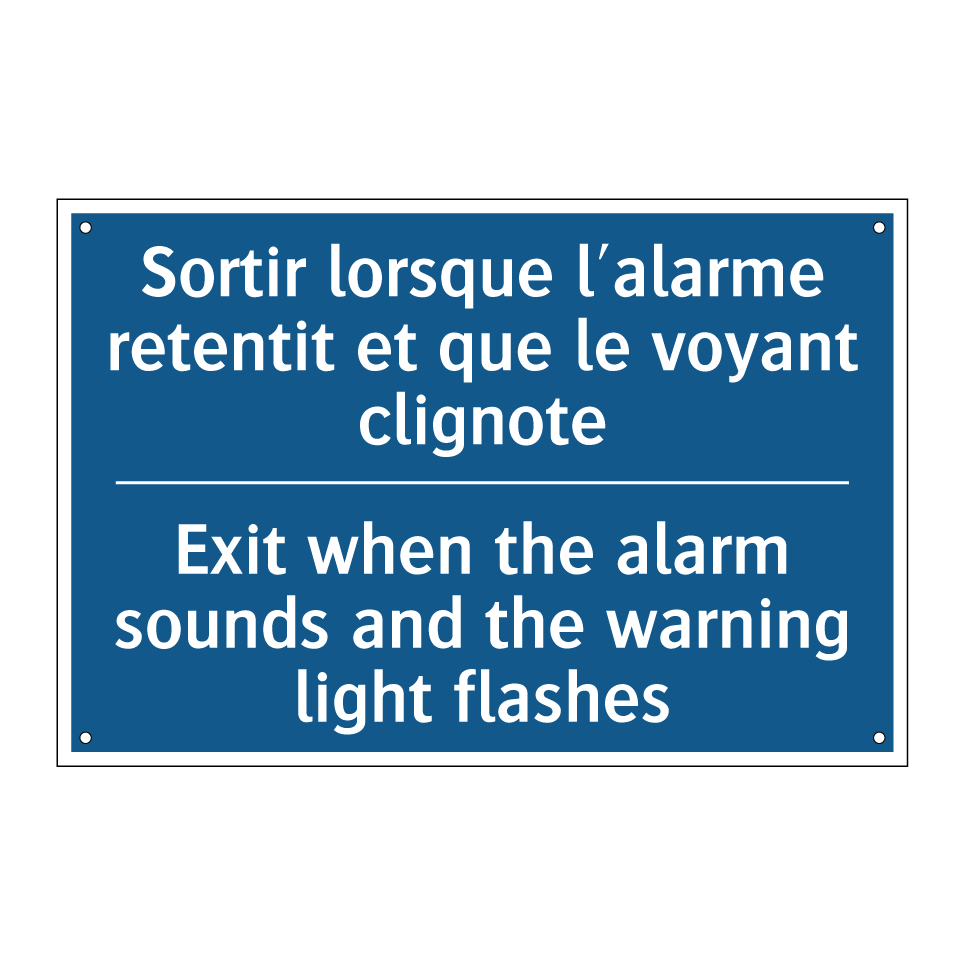 Sortir lorsque l'alarme retentit  /.../ - Exit when the alarm sounds and  /.../